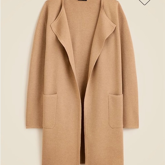 J. Crew Sweaters - J Crew Women Juliette Collarless Open Cardigan/Blazer COFFEE BROWN Size LG